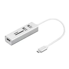 Hub USB Nilox NX090301141 Blanc Argenté de Nilox, Hubs de réseau - Réf : S7752871, Prix : 7,76 €, Remise : %