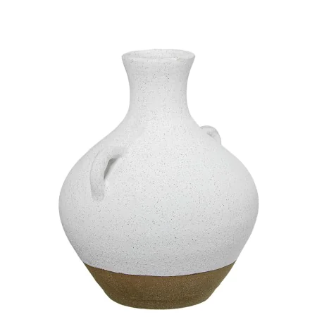 Vase Alexandra House Living White Ceramic 23 x 28 cm With handles by Alexandra House Living, Vases - Ref: D1627070, Price: 40...