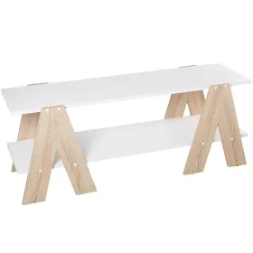 Banc TV Alexandra House Living Blanc Marron 120 x 46 x 38 cm de Alexandra House Living, Tables et supports de télévision - Ré...