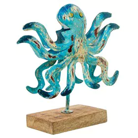 Decorative Figure Alexandra House Living Blue Iron Octopus 28 x 10 x 28 cm by Alexandra House Living, Collectables - Ref: D16...