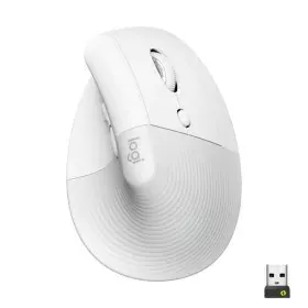 Rato sem Fios Logitech Lift Branco Ergonómico 4000 dpi de Logitech, Ratos - Ref: M0515372, Preço: 62,40 €, Desconto: %