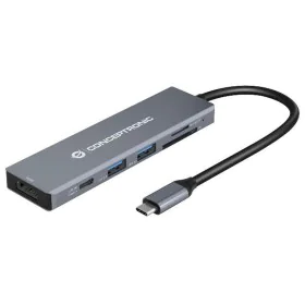 Hub USB Conceptronic 110520207101 Gris 100 W de Conceptronic, Hubs USB - Ref: M0520992, Precio: 41,66 €, Descuento: %