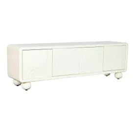 Mueble de TV DKD Home Decor Blanco Madera MDF 160 x 37 x 50 cm de DKD Home Decor, Mesas y soportes para TV - Ref: S3053050, P...