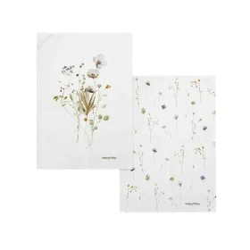 Tissu de cuisine HappyFriday Ikebana Multicouleur 70 x 50 cm (2 Unités) de HappyFriday, Serviettes et torchons à vaisselle - ...