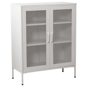 Aparador Alexandra House Living Branco Metal 80 x 102 x 35 cm de Alexandra House Living, Armários e aparadores - Ref: D162428...