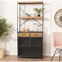 Estantes Alexandra House Living Castanho Preto Metal 80 x 180 x 40 cm de Alexandra House Living, Unidades de estantes - Ref: ...