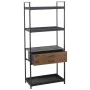 Scaffale Alexandra House Living Marrone Nero Metallo 60 x 140 x 30 cm di Alexandra House Living, Unità di mensole - Rif: D162...