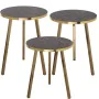 Jeu de 3 tables Alexandra House Living Marron Doré Bois de Alexandra House Living, Tables - Réf : D1624561, Prix : 108,16 €, ...