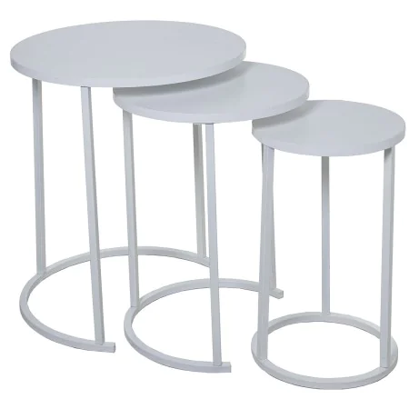 Set of 3 tables Alexandra House Living White Grey Wood by Alexandra House Living, Tables - Ref: D1624569, Price: 110,39 €, Di...