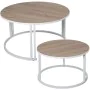 Jeu de 2 tables Alexandra House Living Blanc Marron Bois de Alexandra House Living, Tables - Réf : D1624580, Prix : 228,09 €,...