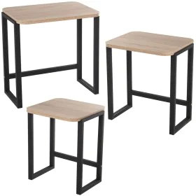 Set of 3 tables Alexandra House Living Brown Black Wood by Alexandra House Living, Tables - Ref: D1624587, Price: 91,78 €, Di...