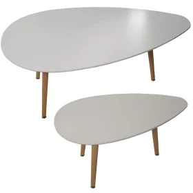 Set of 2 tables Alexandra House Living White Wood by Alexandra House Living, Tables - Ref: D1624598, Price: 296,64 €, Discoun...