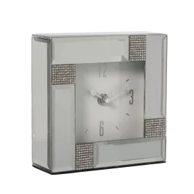 Table clock Alexandra House Living Grey Crystal Mirror 14 x 4 x 14 cm by Alexandra House Living, Desk & Shelf Clocks - Ref: D...