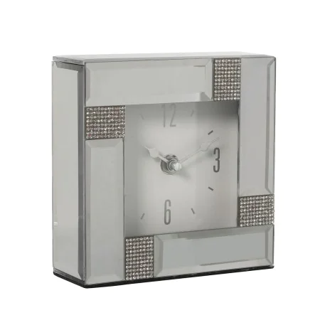 Orologio da Tavolo Alexandra House Living Grigio Cristallo Specchio 14 x 4 x 14 cm di Alexandra House Living, Orologi da scri...