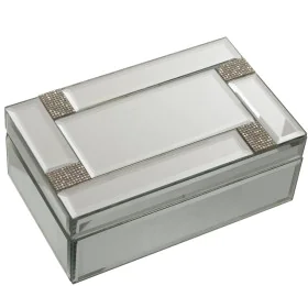 Guarda-Joias Alexandra House Living Cinzento Cristal Espelho 21 x 8 x 13 cm de Alexandra House Living, Caixas - Ref: D1624898...