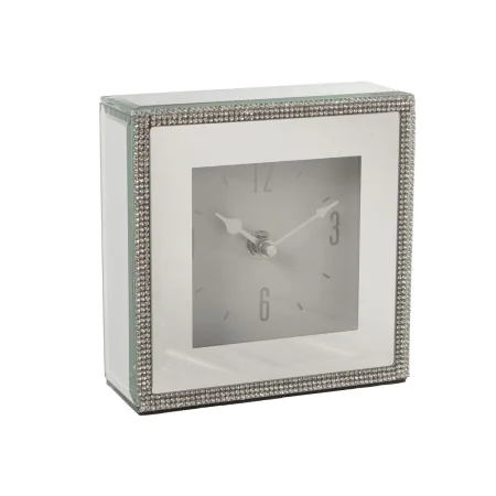 Horloge de table Alexandra House Living Gris Verre 14 x 14 x 4 cm de Alexandra House Living, Pendulettes de bureau - Réf : D1...