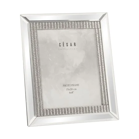 Photo frame Alexandra House Living Grey Crystal Mirror 15 x 20 x 2 cm by Alexandra House Living, Table and wall frames - Ref:...