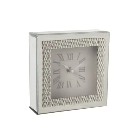 Horloge de table Alexandra House Living Gris Verre Miroir 15 x 15 x 5 cm de Alexandra House Living, Pendulettes de bureau - R...