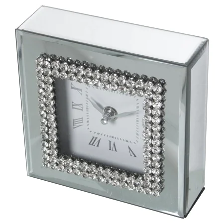 Orologio da Tavolo Alexandra House Living Grigio Cristallo Specchio 15 x 15 x 5 cm di Alexandra House Living, Orologi da scri...