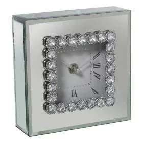 Table clock Alexandra House Living Grey Crystal Mirror 15 x 15 x 5 cm by Alexandra House Living, Desk & Shelf Clocks - Ref: D...