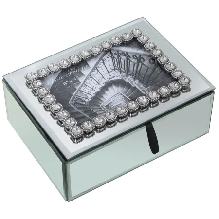 Boîte à bijoux Alexandra House Living Gris Verre Miroir 20 x 7 x 15 cm de Alexandra House Living, Boîtes - Réf : D1624943, Pr...