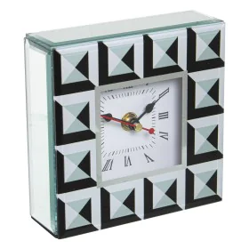 Orologio da Tavolo Alexandra House Living Bianco Nero Cristallo 14 x 14 x 4 cm di Alexandra House Living, Orologi da scrivani...