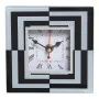 Table clock Alexandra House Living White Black Crystal 14 x 14 x 4 cm by Alexandra House Living, Desk & Shelf Clocks - Ref: D...