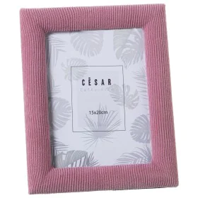 Photo frame Alexandra House Living Pink Textile 18 x 2 x 23 cm by Alexandra House Living, Table and wall frames - Ref: D16249...