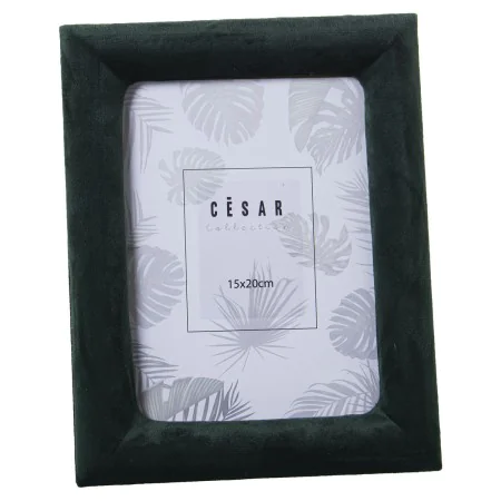 Photo frame Alexandra House Living Green Textile 18 x 2 x 23 cm by Alexandra House Living, Table and wall frames - Ref: D1624...