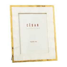 Photo frame Alexandra House Living Golden Mother of pearl 22 X 1 X 27 CM by Alexandra House Living, Table and wall frames - R...