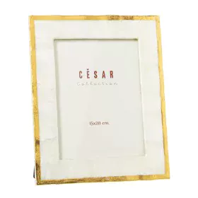 Photo frame Alexandra House Living Golden Mother of pearl 22 X 1 X 27 CM by Alexandra House Living, Table and wall frames - R...