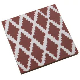 Coasters Alexandra House Living White Red Plastic 10 x 1 x 10 cm 4 Pieces by Alexandra House Living, Coasters - Ref: D1625323...