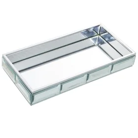 Centro de mesa Alexandra House Living Cinzento Cristal Espelho 20 x 3 x 10 cm de Alexandra House Living, Fontes - Ref: D16254...