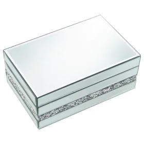 Caja-Joyero Alexandra House Living Gris Cristal Espejo 22 x 9 x 14 cm de Alexandra House Living, Cajas - Ref: D1625415, Preci...