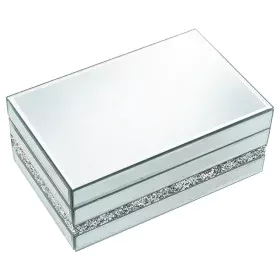 Guarda-Joias Alexandra House Living Cinzento Cristal Espelho 22 x 9 x 14 cm de Alexandra House Living, Caixas - Ref: D1625415...