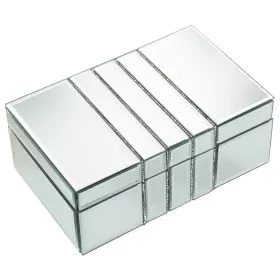 Caja-Joyero Alexandra House Living Gris Cristal Espejo 22 x 9 x 14 cm de Alexandra House Living, Cajas - Ref: D1625416, Preci...