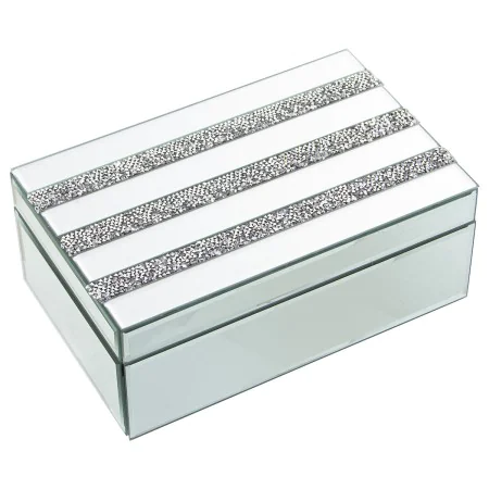 Boîte à bijoux Alexandra House Living Gris Verre Miroir 22 x 9 x 14 cm de Alexandra House Living, Boîtes - Réf : D1625417, Pr...