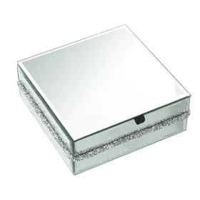 Guarda-Joias Alexandra House Living Cinzento Cristal Espelho 15 x 6 x 15 cm de Alexandra House Living, Caixas - Ref: D1625419...