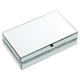 Boîte à bijoux Alexandra House Living Gris Verre Miroir 22 x 6 x 13 cm de Alexandra House Living, Boîtes - Réf : D1625420, Pr...