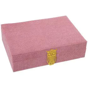 Jewelry box Alexandra House Living Pink Textile 28 x 7 x 20 cm by Alexandra House Living, Boxes - Ref: D1625429, Price: 23,84...