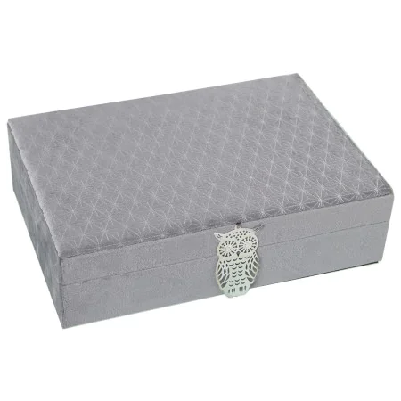 Caja-Joyero Alexandra House Living Gris Textil 28 x 7 x 20 cm de Alexandra House Living, Cajas - Ref: D1625432, Precio: 23,84...