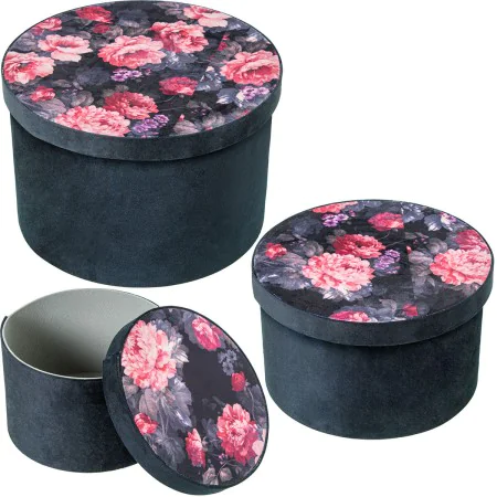 Set of decorative boxes Alexandra House Living Black Textile 3 Pieces by Alexandra House Living, Boxes - Ref: D1625437, Price...