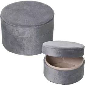 Set of decorative boxes Alexandra House Living Grey Textile 2 Pieces by Alexandra House Living, Boxes - Ref: D1625443, Price:...