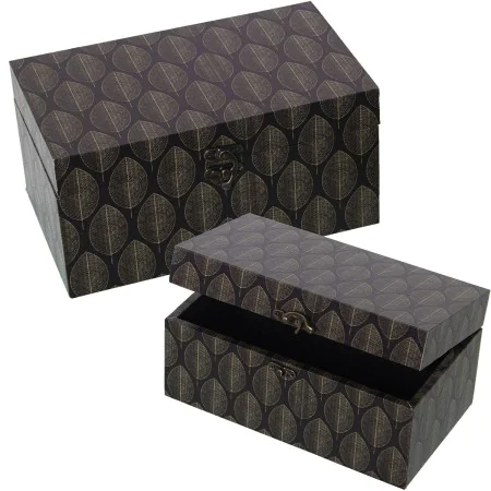 Set of decorative boxes Alexandra House Living Grey Wood 2 Pieces by Alexandra House Living, Boxes - Ref: D1625456, Price: 36...