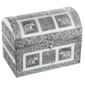 Box-Schmuckkästchen Alexandra House Living Silberfarben Metall 25 x 18 x 15 cm von Alexandra House Living, Schmuckkästen - Re...