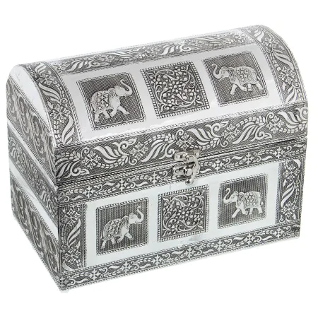 Guarda-Joias Alexandra House Living Prateado Metal 25 x 18 x 15 cm de Alexandra House Living, Caixas - Ref: D1625567, Preço: ...