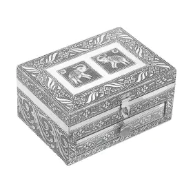 Box-Schmuckkästchen Alexandra House Living Silberfarben Metall 18 x 9 x 13 cm von Alexandra House Living, Schmuckkästen - Ref...