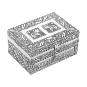 Caja-Joyero Alexandra House Living Plateado Metal 18 x 9 x 13 cm de Alexandra House Living, Cajas - Ref: D1625577, Precio: 20...