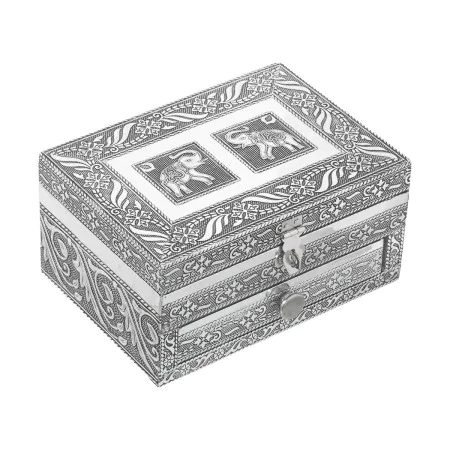 Boîte à bijoux Alexandra House Living Argenté Métal 18 x 9 x 13 cm de Alexandra House Living, Boîtes - Réf : D1625577, Prix :...