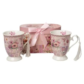 Set of Mugs Romimex Pink Ceramic 300 ml 2 Units by Romimex, Cups - Ref: D1628841, Price: 19,15 €, Discount: %